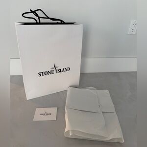 Stone Island Tall Shopping Bag Tissue Paper Sticker and Receipt Holder ￼